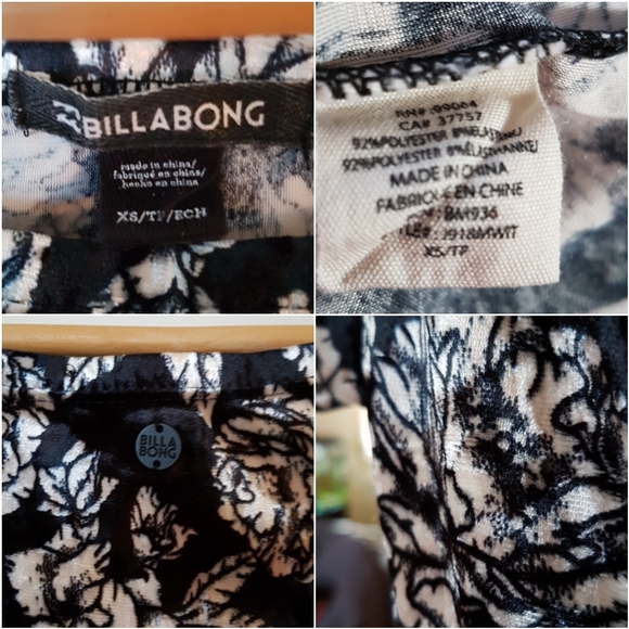 Billabong Mi Amore Floral Cold Shoulder Top - Picture 3 of 3